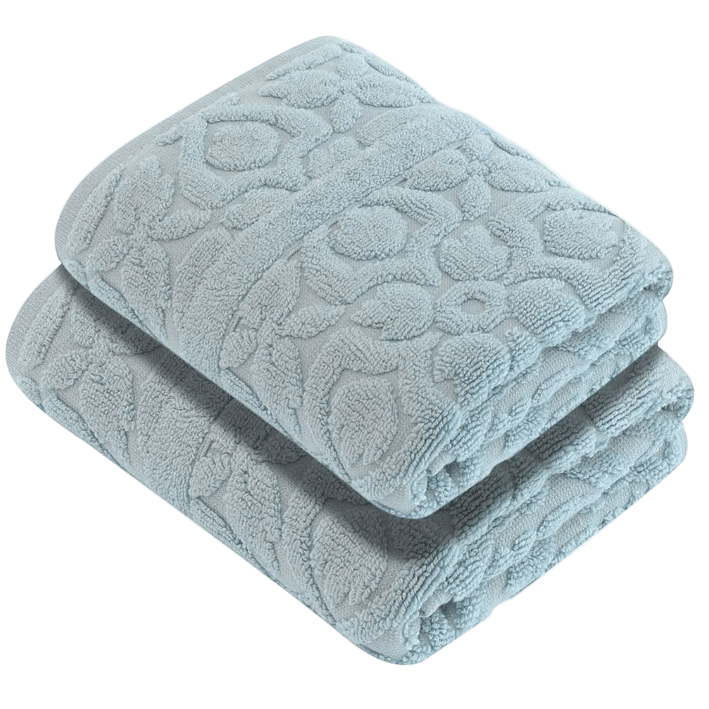 Luxury Turkish Bath Towels, 100% Turkish Cotton, Quick Drying, High Absorbency, Ultra Soft Towels For Home and Bath, Oversized 40"W x 60"L 2-Piece Plush Bath Sheets, Flora Style - Wear Sierra