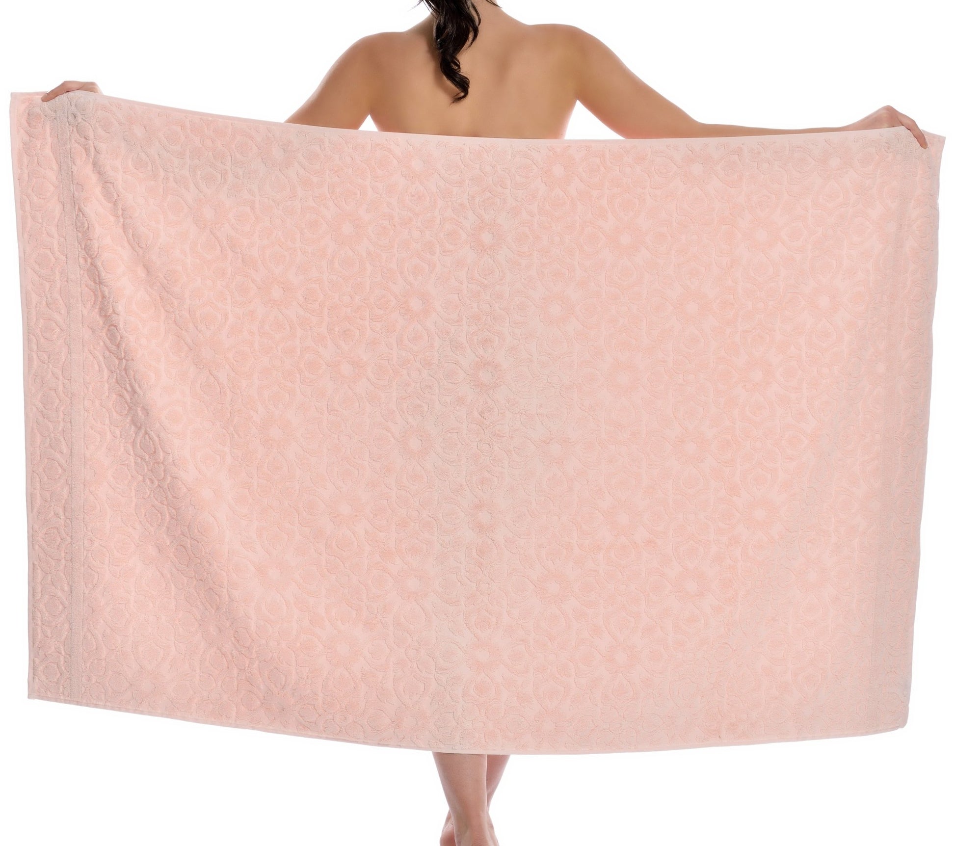Luxury Turkish Bath Towels, 100% Turkish Cotton, Quick Drying, High Absorbency, Ultra Soft Towels For Home and Bath, Oversized 40"W x 60"L 2-Piece Plush Bath Sheets, Flora Style - Wear Sierra
