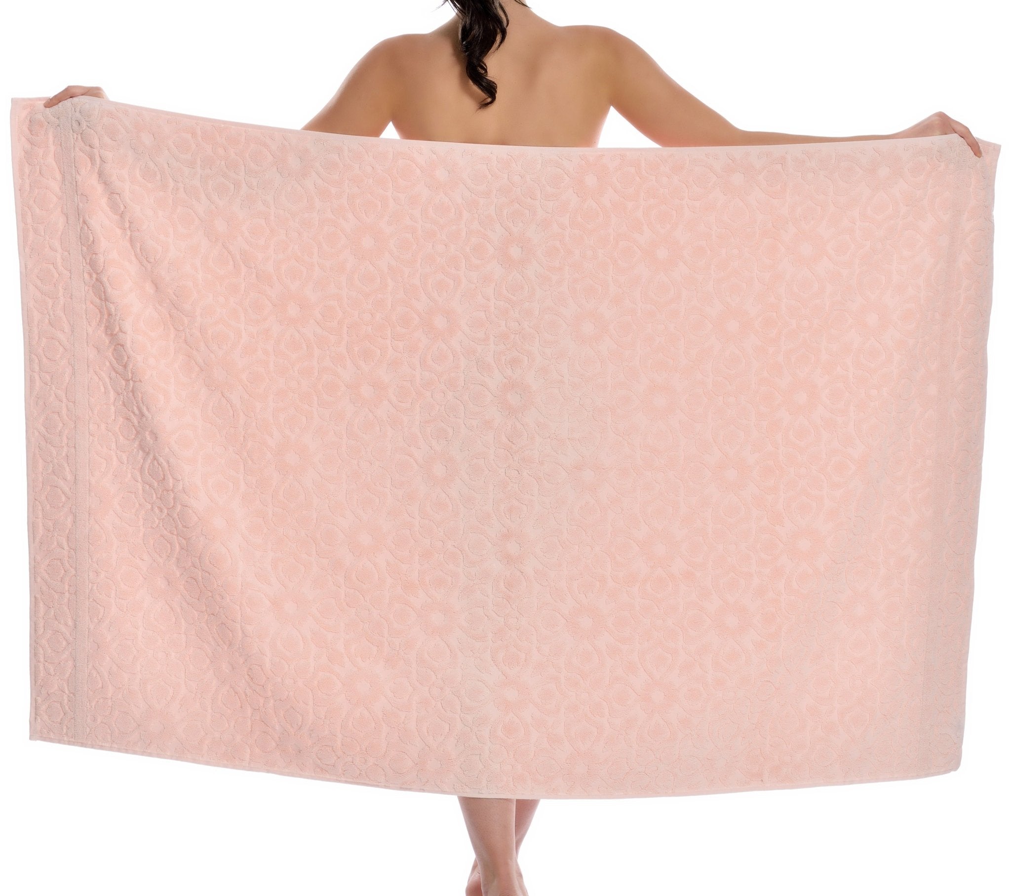 Luxury Turkish Bath Towels, 100% Turkish Cotton, Quick Drying, High Absorbency, Ultra Soft Towels For Home and Bath, Oversized 40"W x 60"L 2-Piece Plush Bath Sheets, Flora Style - Wear Sierra