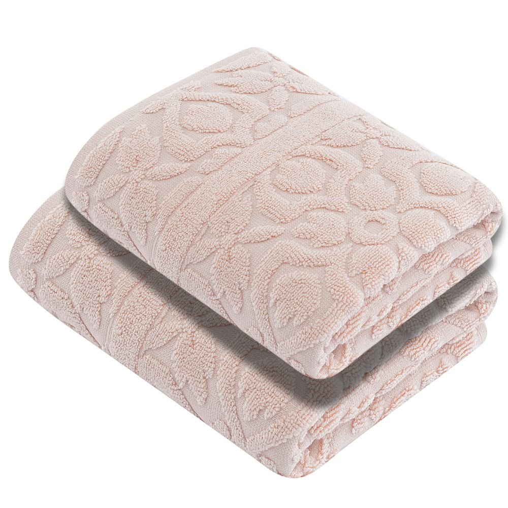 Luxury Turkish Hand Towels, 100% Turkish Cotton, Quick Drying, High Absorbency, Ultra Soft Towels For Home and Bath, Oversized 20"W x 30"L 2-Piece Plush Hand Towels, Flora Style - Wear Sierra