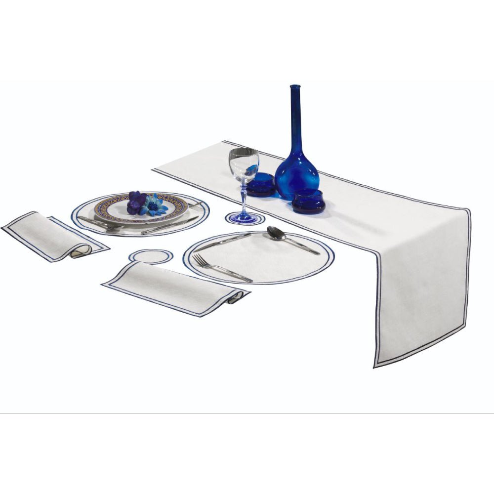 Marina Runner Table Scape Set - Nautical Theme 7 PC Set Great for Couples, Bar Seating - Wear Sierra