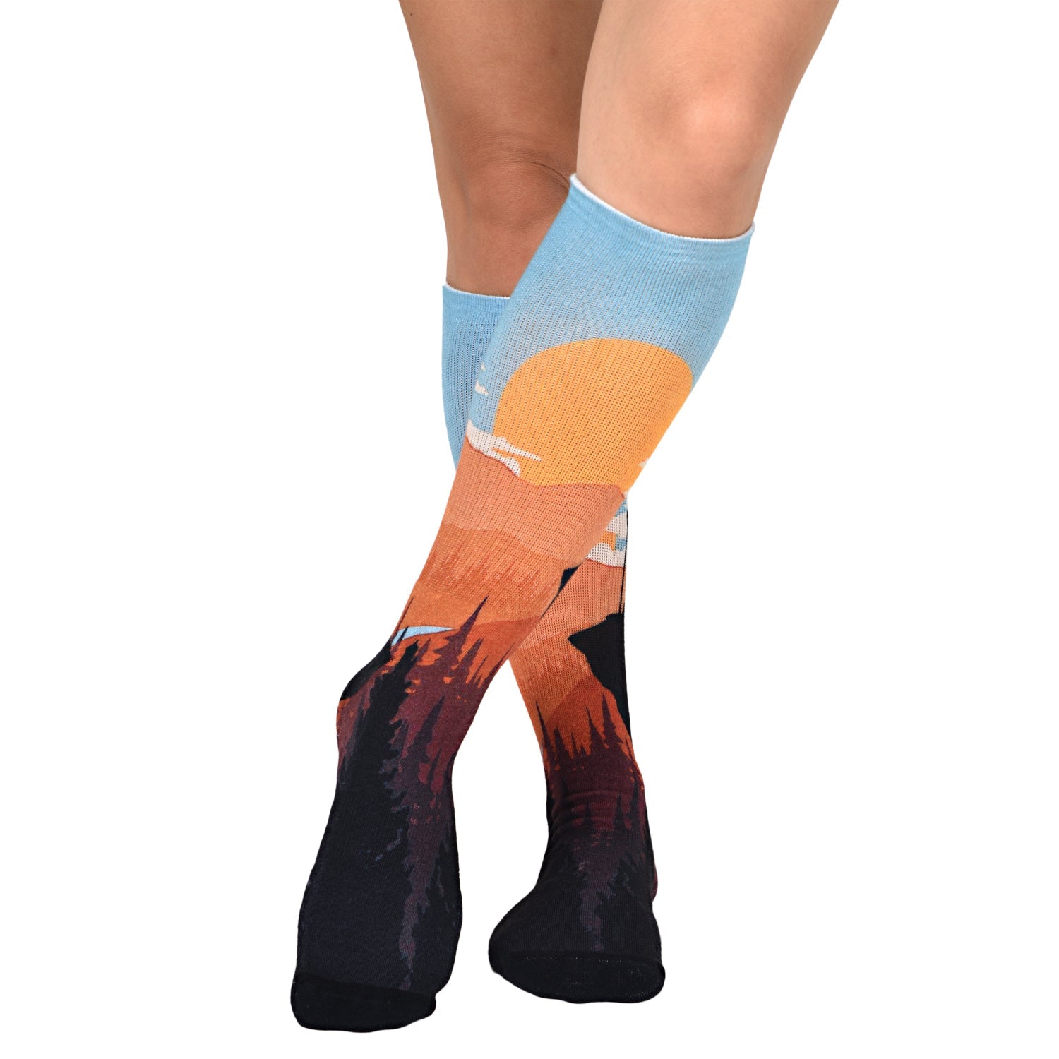 Men & Women's CoolMax Knee-High Socks, Nature Inspired Collection for Men & Women Eco-Friendly Knee High Socks - Wear Sierra