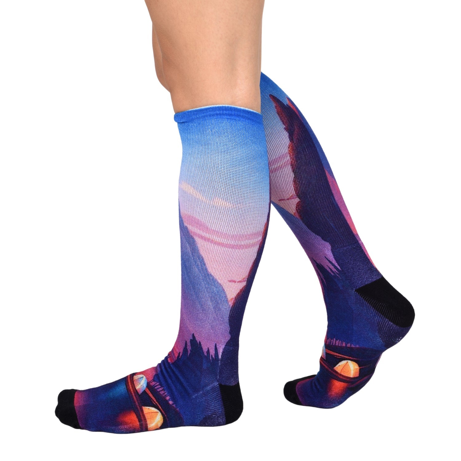 Men & Women's CoolMax Knee-High Socks, Nature Inspired Collection for Men & Women Eco-Friendly Knee High Socks - Wear Sierra