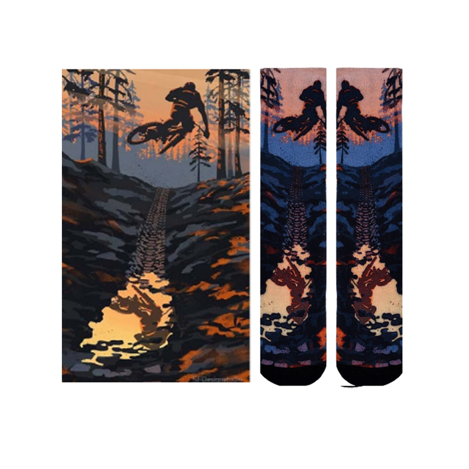 Men & Women's CoolMax Knee-High Socks, Nature Inspired Collection for Men & Women Eco-Friendly Knee High Socks - Wear Sierra