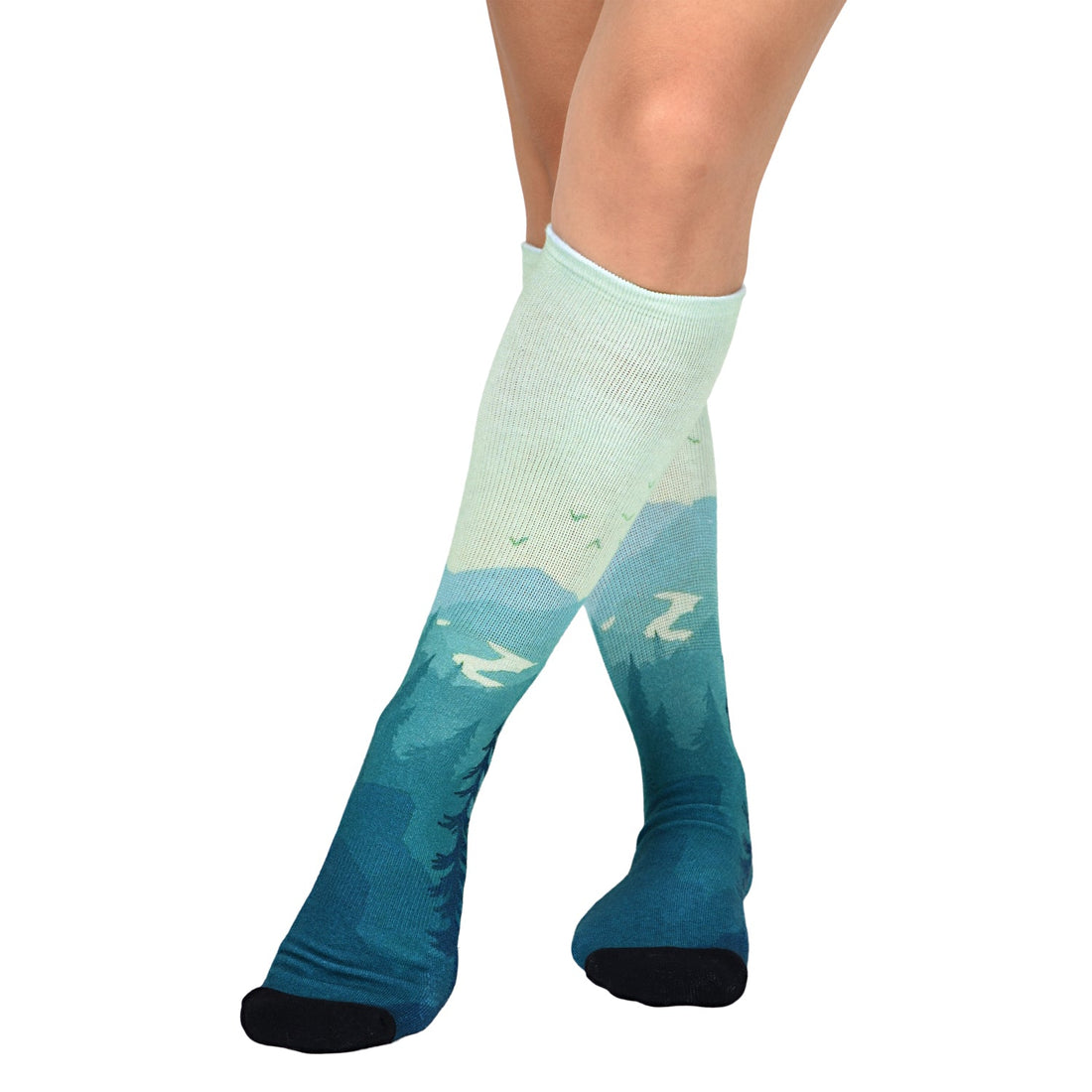 Men & Women's CoolMax Knee-High Socks, Nature Inspired Collection for Men & Women Eco-Friendly Knee High Socks - Wear Sierra