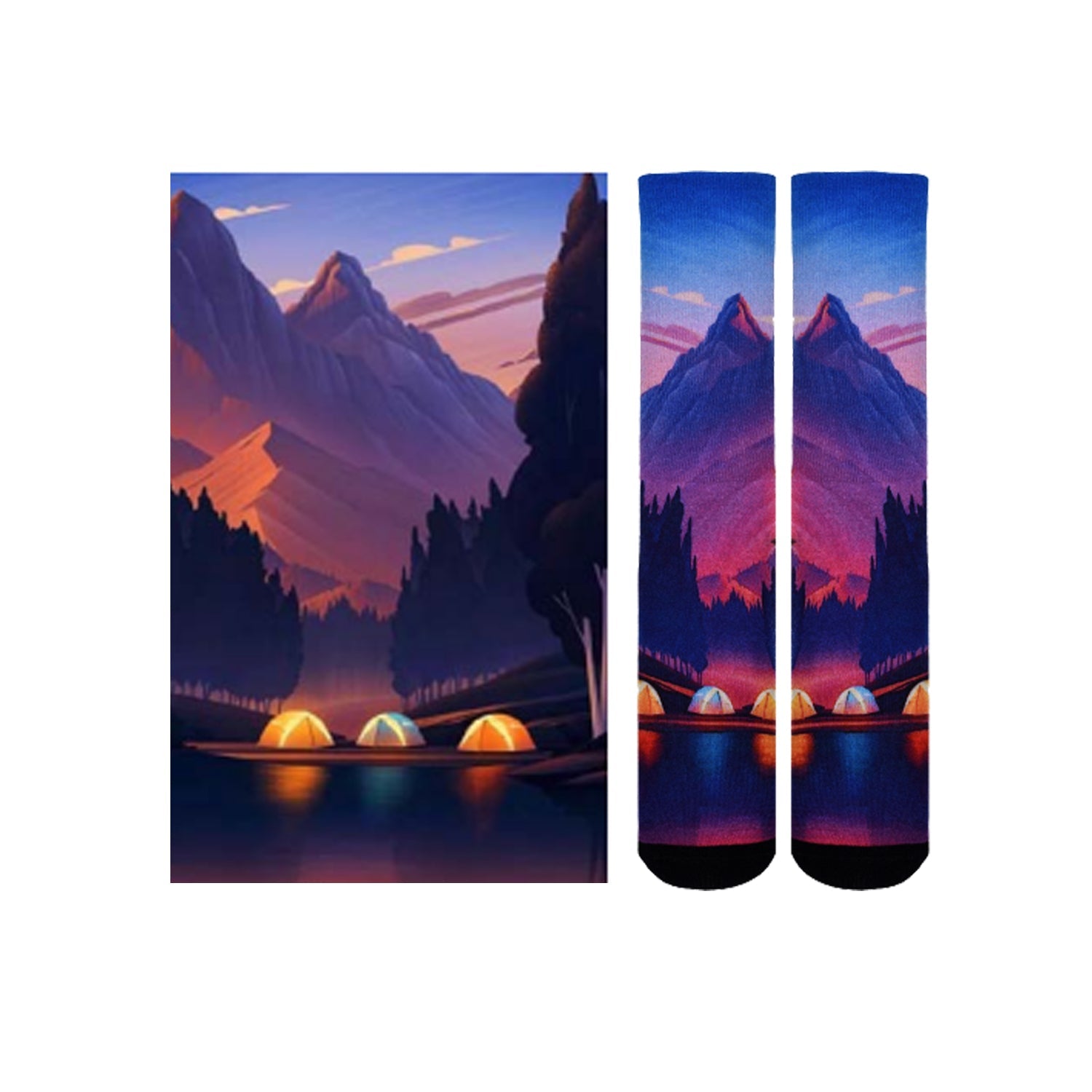 Men & Women's CoolMax Knee-High Socks, Nature Inspired Collection for Men & Women Eco-Friendly Knee High Socks - Wear Sierra