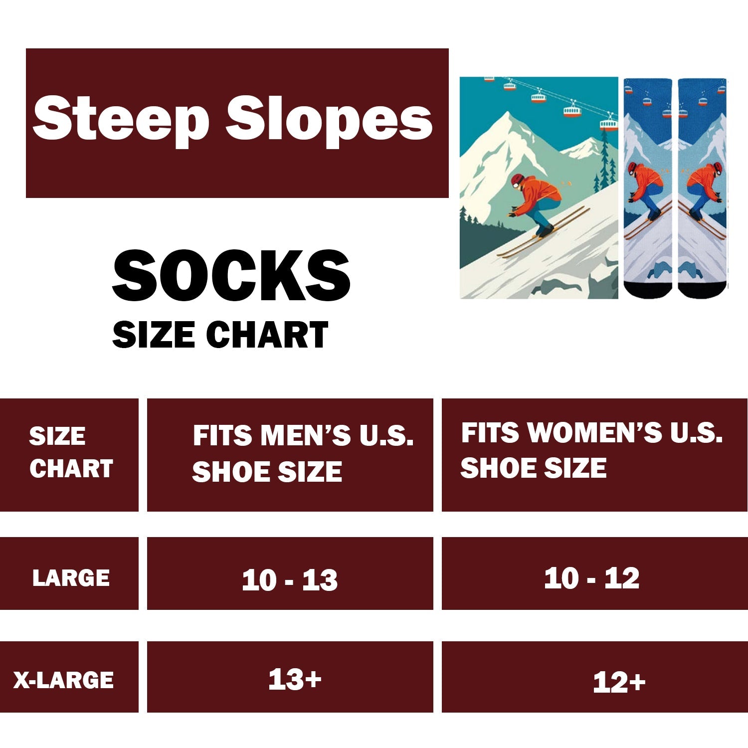 Men & Women's CoolMax Knee-High Socks, Nature Inspired Collection for Men & Women Eco-Friendly Knee High Socks - Wear Sierra
