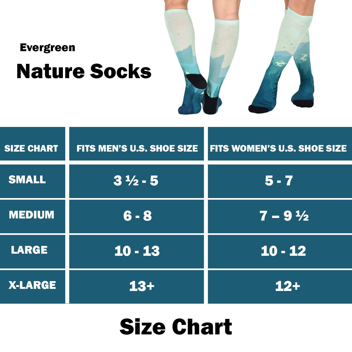 Men & Women's CoolMax Knee-High Socks, Nature Inspired Collection for Men & Women Eco-Friendly Knee High Socks - Wear Sierra
