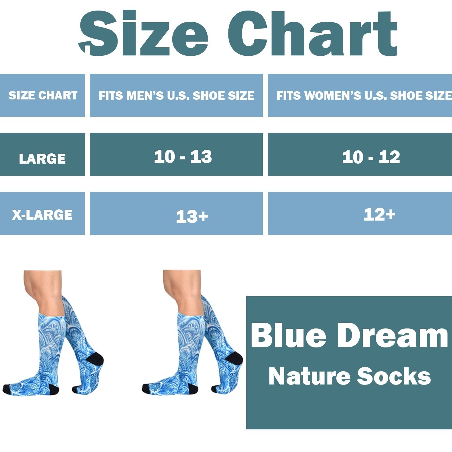 Men & Women's CoolMax Knee-High Socks, Nature Inspired Collection for Men & Women Eco-Friendly Knee High Socks - Wear Sierra