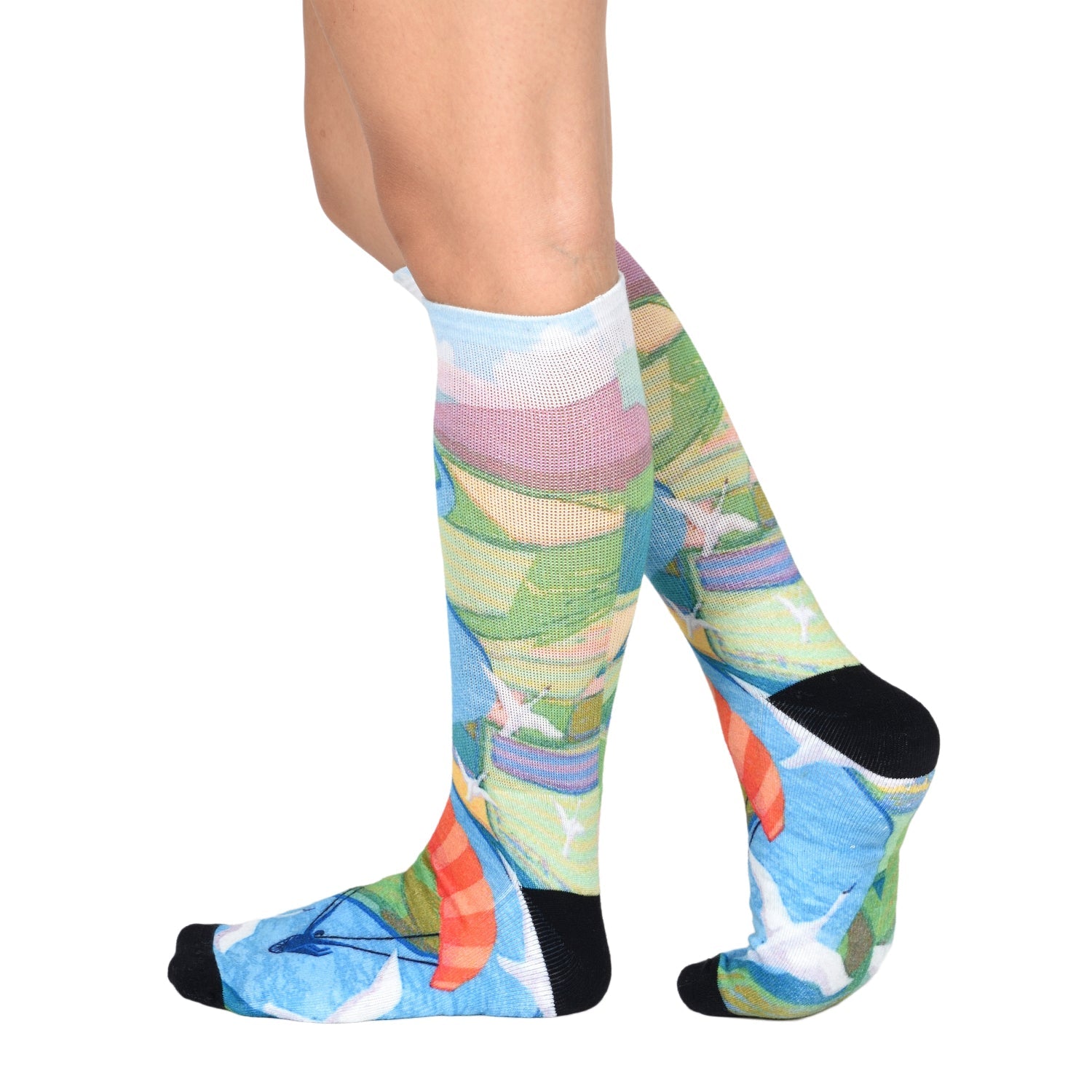 Men & Women's CoolMax Knee-High Socks, Nature Inspired Collection for Men & Women Eco-Friendly Knee High Socks - Wear Sierra