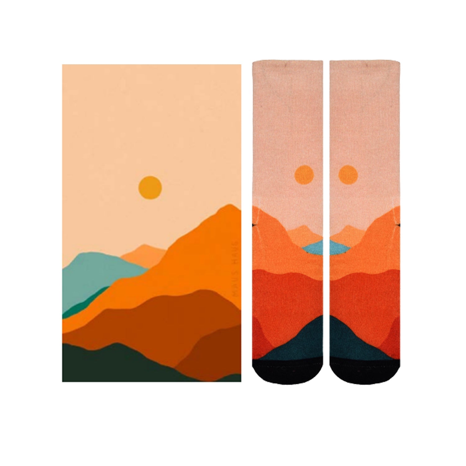 Men & Women's CoolMax Knee-High Socks, Nature Inspired Collection for Men & Women Eco-Friendly Knee High Socks - Wear Sierra