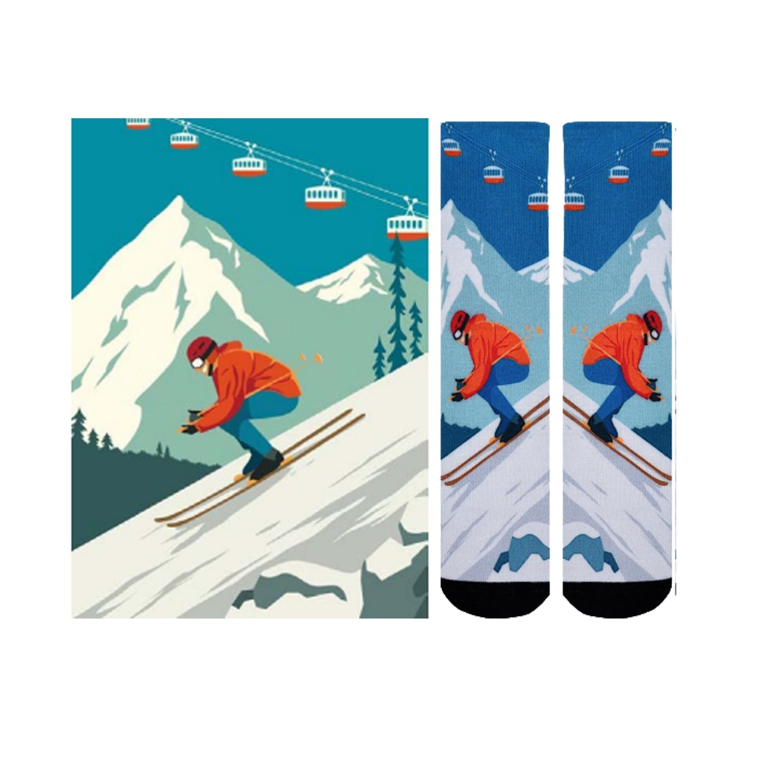 Men & Women's CoolMax Knee-High Socks, Nature Inspired Collection for Men & Women Eco-Friendly Knee High Socks - Wear Sierra