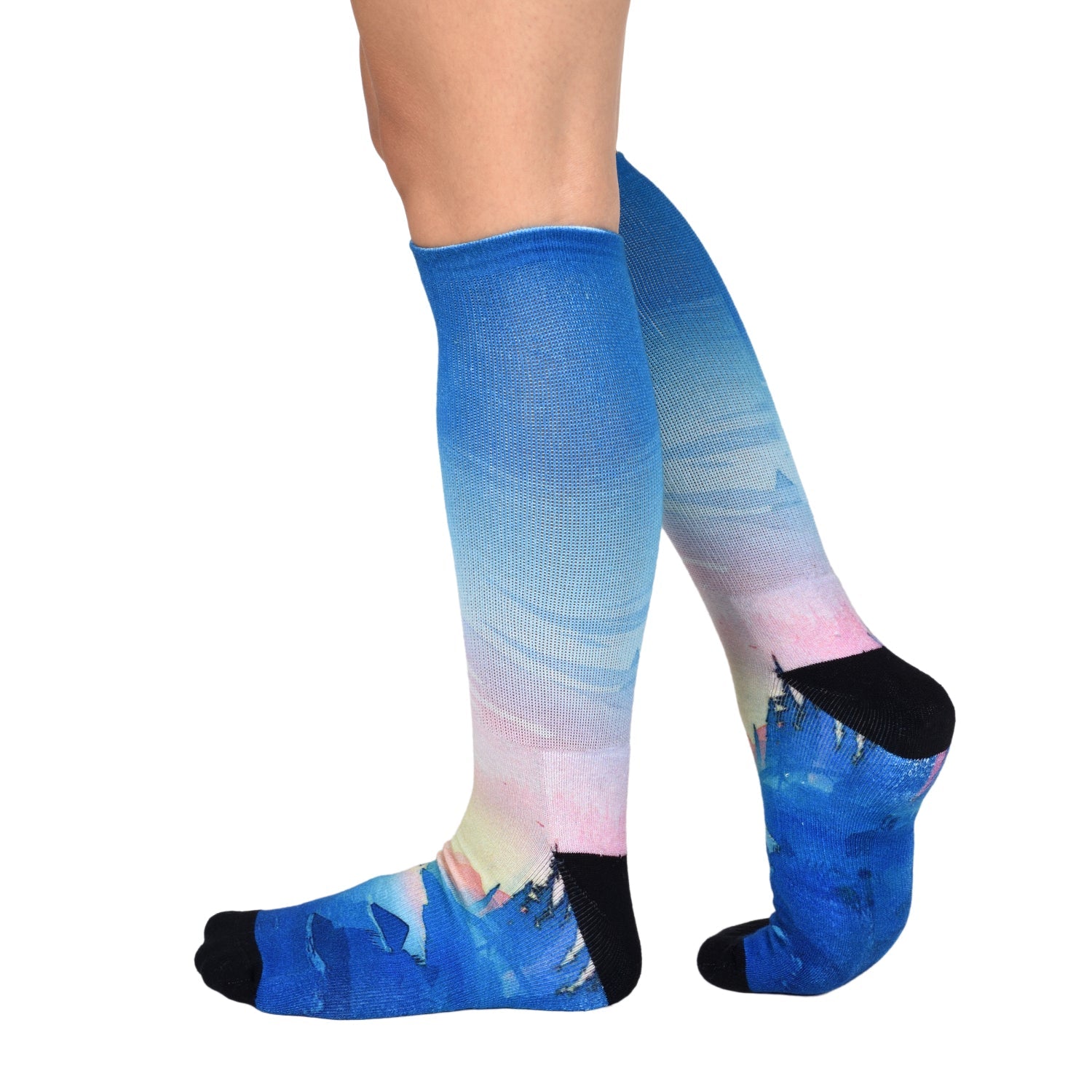 Men & Women's CoolMax Knee-High Socks, Nature Inspired Collection for Men & Women Eco-Friendly Knee High Socks - Wear Sierra