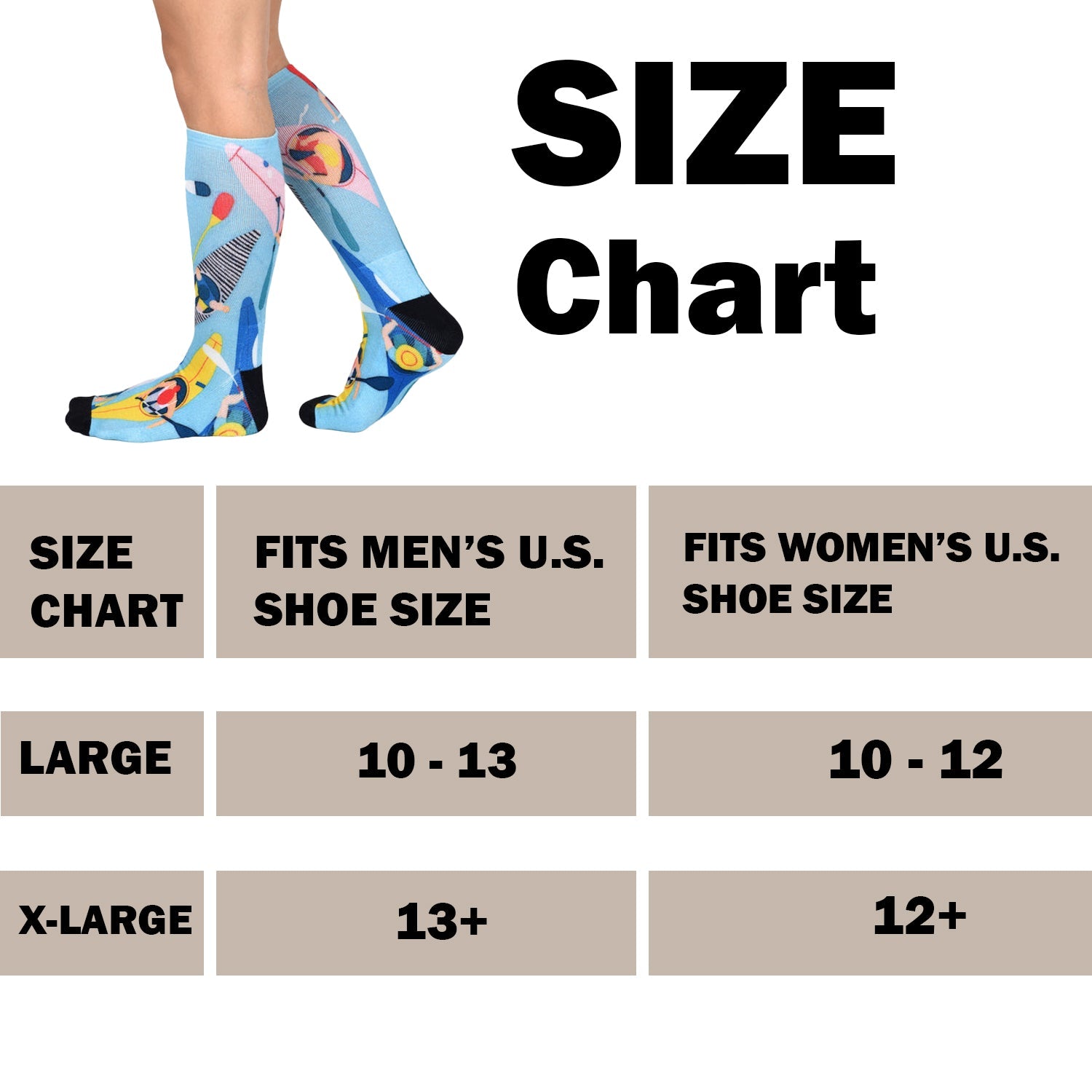 Men & Women's CoolMax Knee-High Socks, Nature Inspired Collection for Men & Women Eco-Friendly Knee High Socks - Wear Sierra