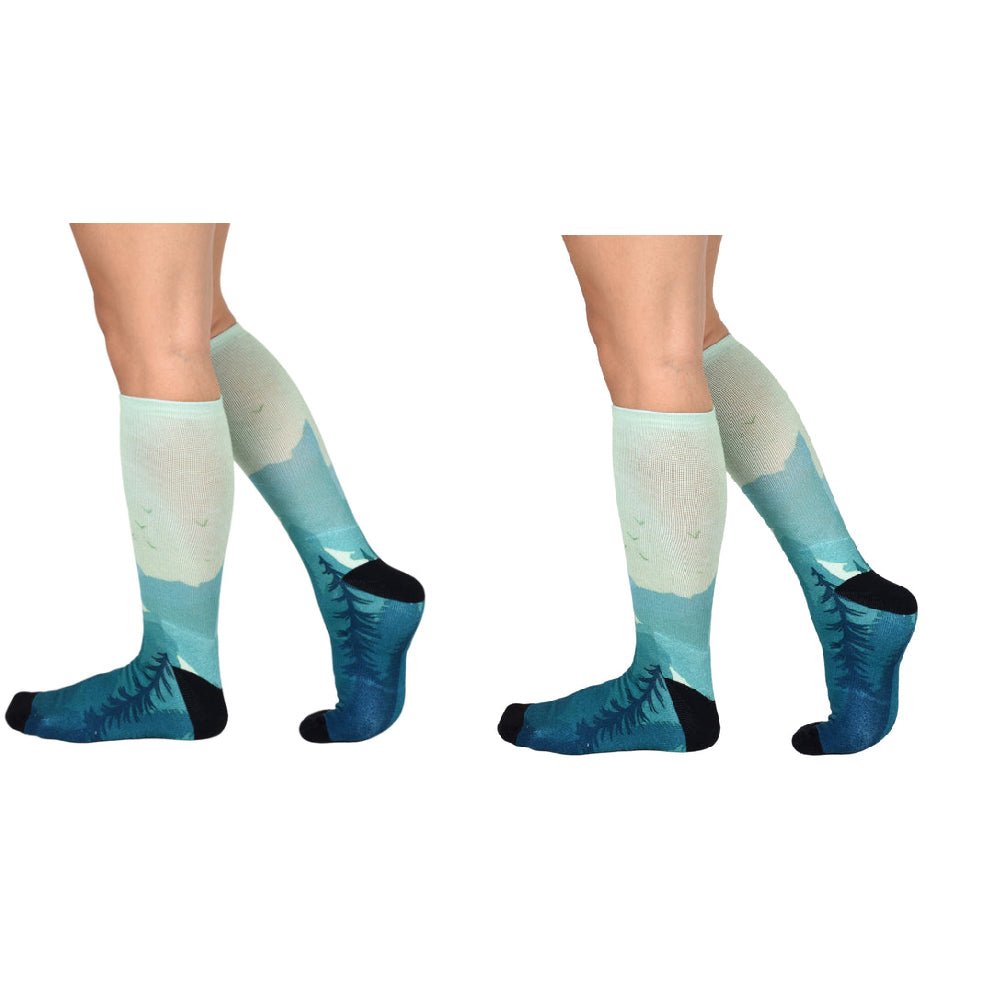 Men & Women's CoolMax Knee-High Socks, Nature Inspired Collection for Men & Women Eco-Friendly Knee High Socks - Wear Sierra