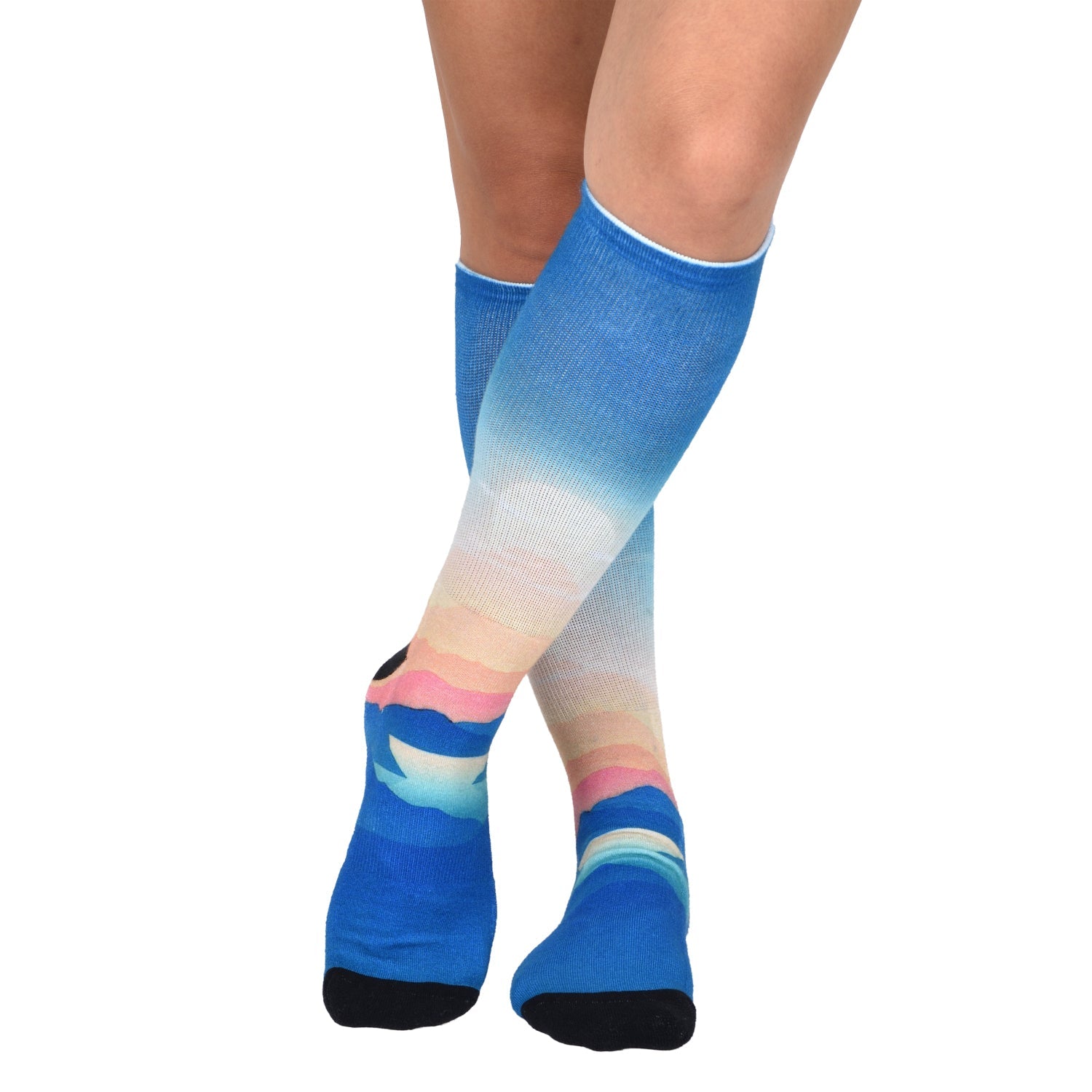 Men & Women's CoolMax Knee-High Socks, Nature Inspired Collection for Men & Women Eco-Friendly Knee High Socks - Wear Sierra