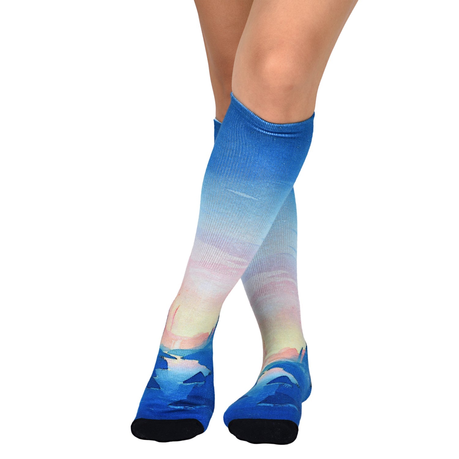 Men & Women's CoolMax Knee-High Socks, Nature Inspired Collection for Men & Women Eco-Friendly Knee High Socks - Wear Sierra