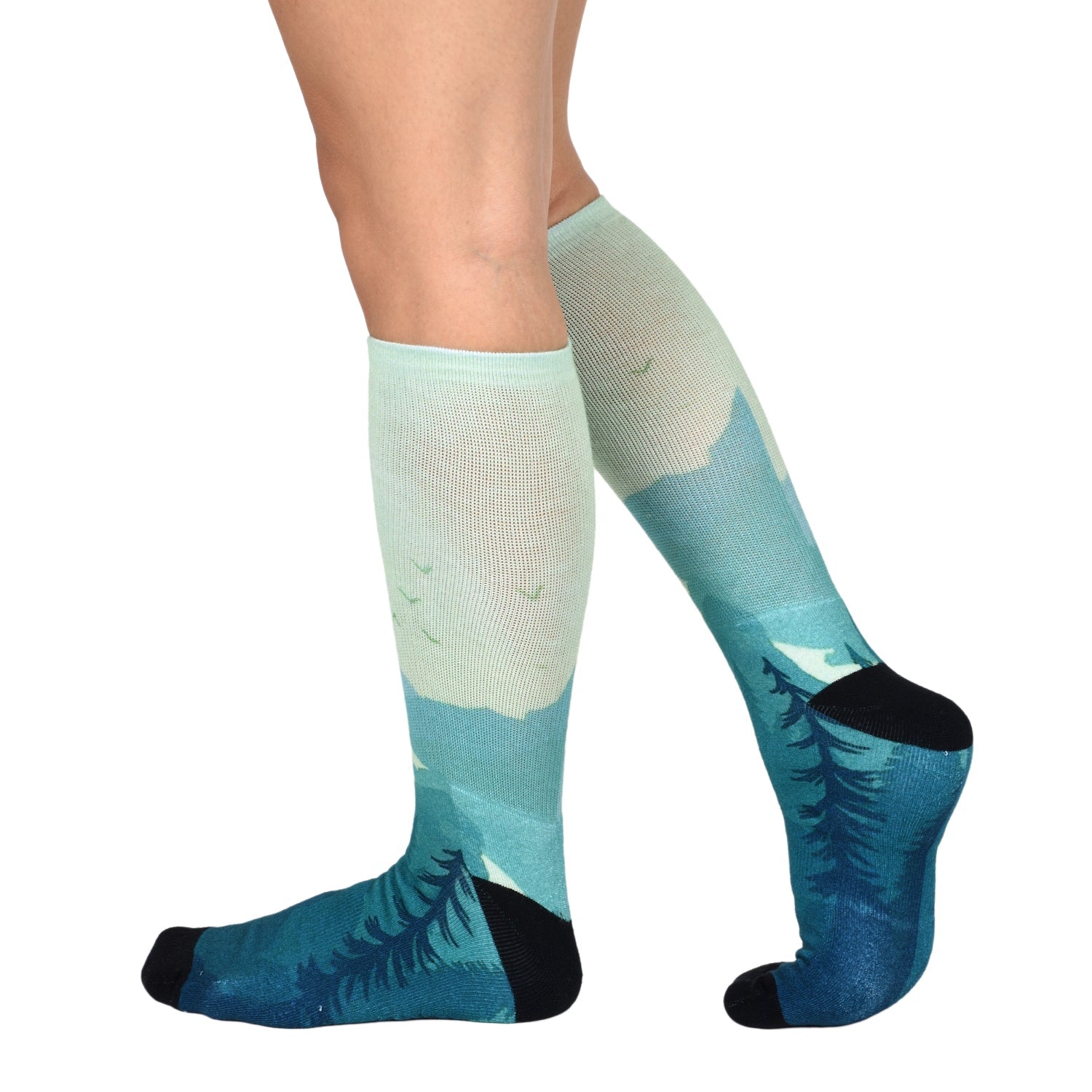 Men & Women's CoolMax Knee-High Socks, Nature Inspired Collection for Men & Women Eco-Friendly Knee High Socks - Wear Sierra