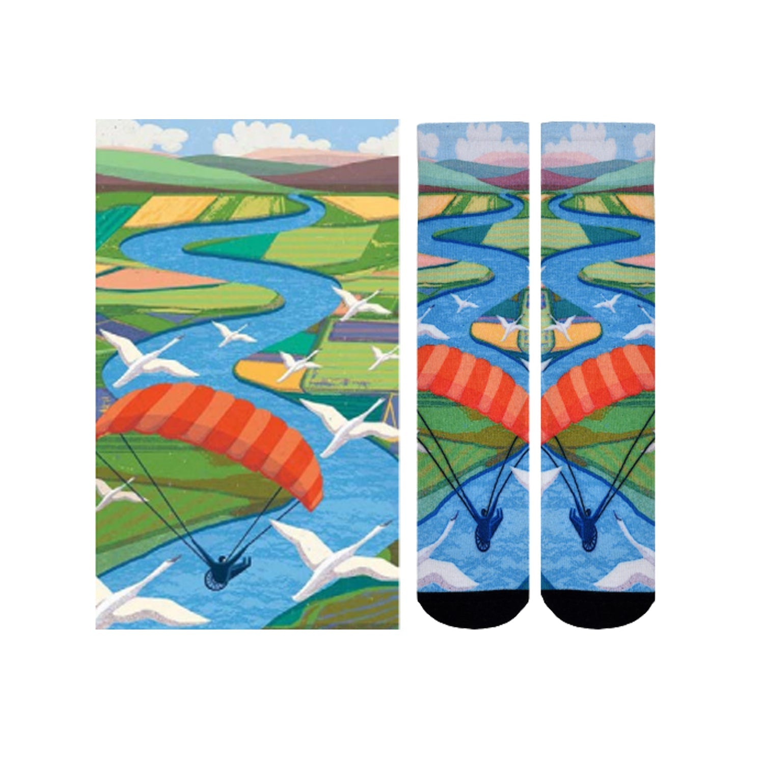Men & Women's CoolMax Knee-High Socks, Nature Inspired Collection for Men & Women Eco-Friendly Knee High Socks - Wear Sierra
