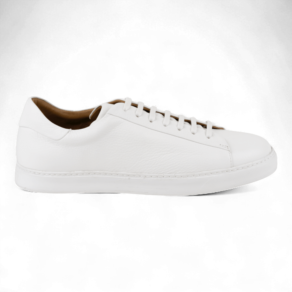 Men's All Leather Sneakers - Great for Fridays at the Office, Casual Days at Home (Descartes Style) - Wear Sierra