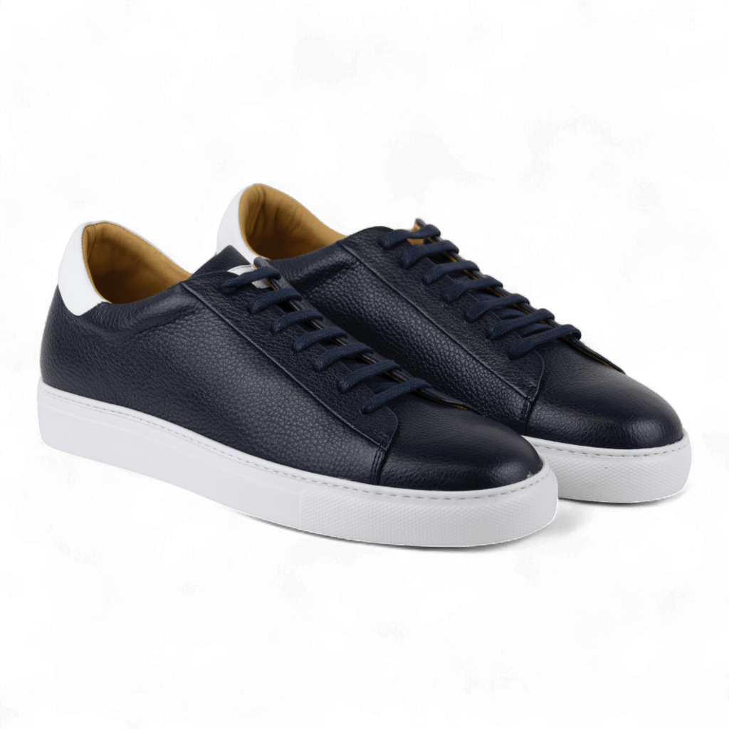 Men's All Leather Sneakers - Great for Fridays at the Office, Casual Days at Home (Descartes Style) - Wear Sierra