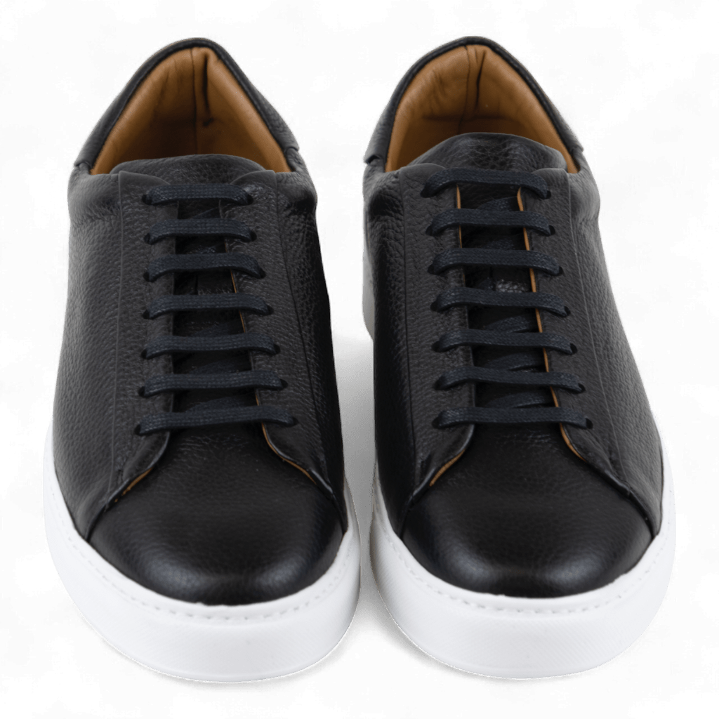 Men's All Leather Sneakers - Great for Fridays at the Office, Casual Days at Home (Descartes Style) - Wear Sierra