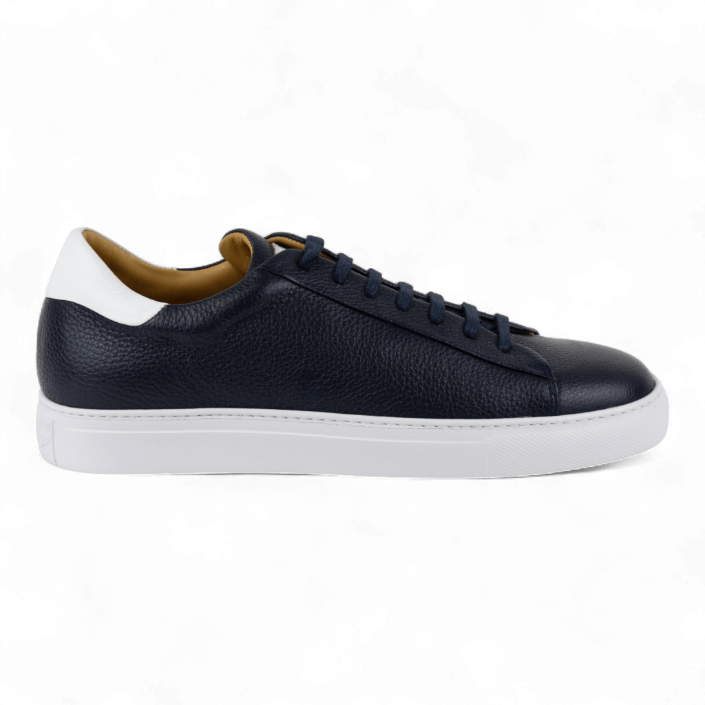 Men's All Leather Sneakers - Great for Fridays at the Office, Casual Days at Home (Descartes Style) - Wear Sierra