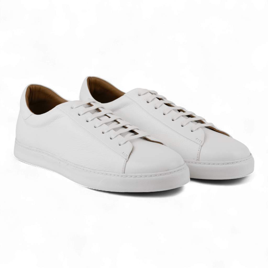 Men's All Leather Sneakers - Great for Fridays at the Office, Casual Days at Home (Descartes Style) - Wear Sierra