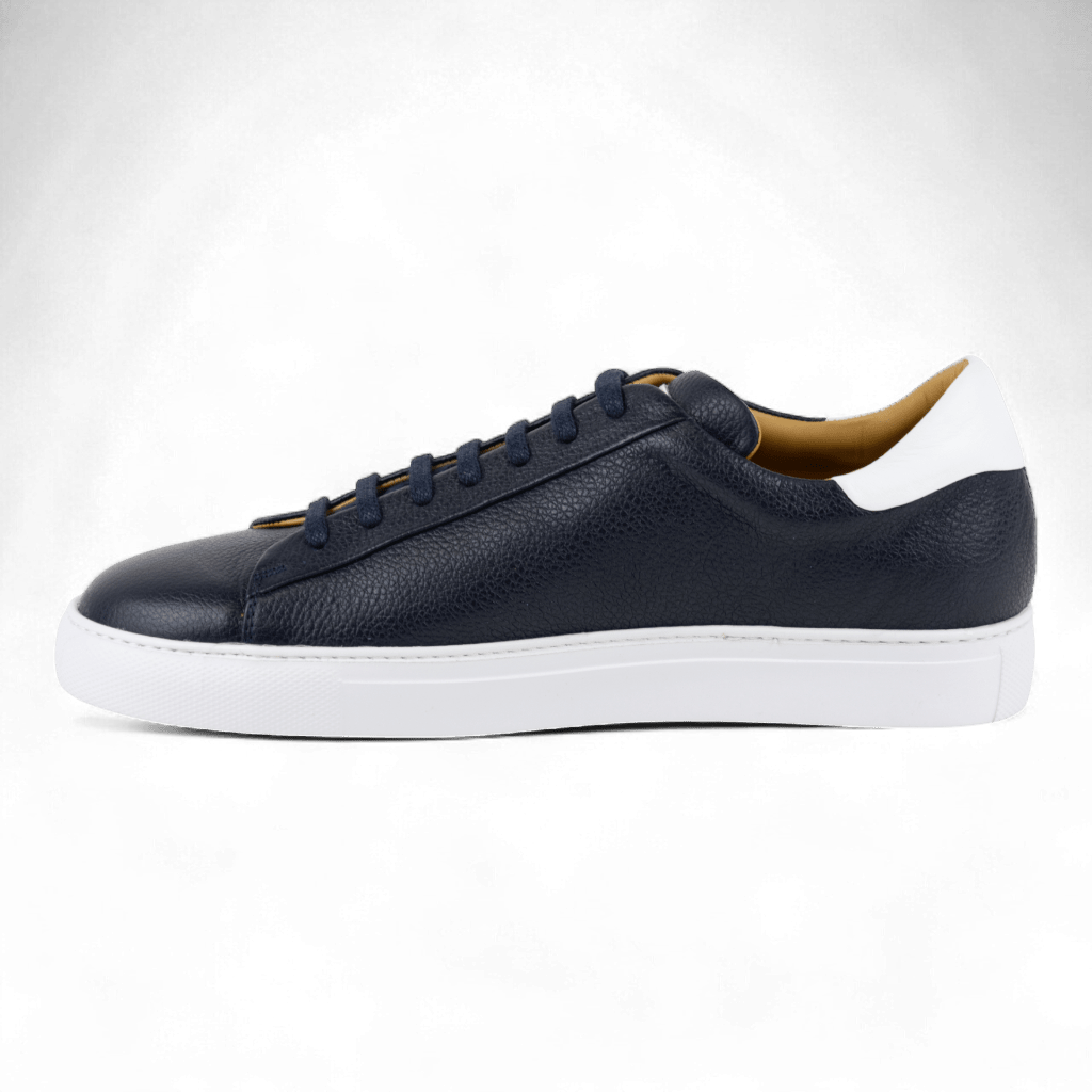 Men's All Leather Sneakers - Great for Fridays at the Office, Casual Days at Home (Descartes Style) - Wear Sierra