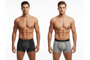 Men's Boxers, Cotton & Charcoal Infused Low Rise Trunk Underwear (2 Pack includes 1 Gray, 1 Charcoal) - Wear Sierra