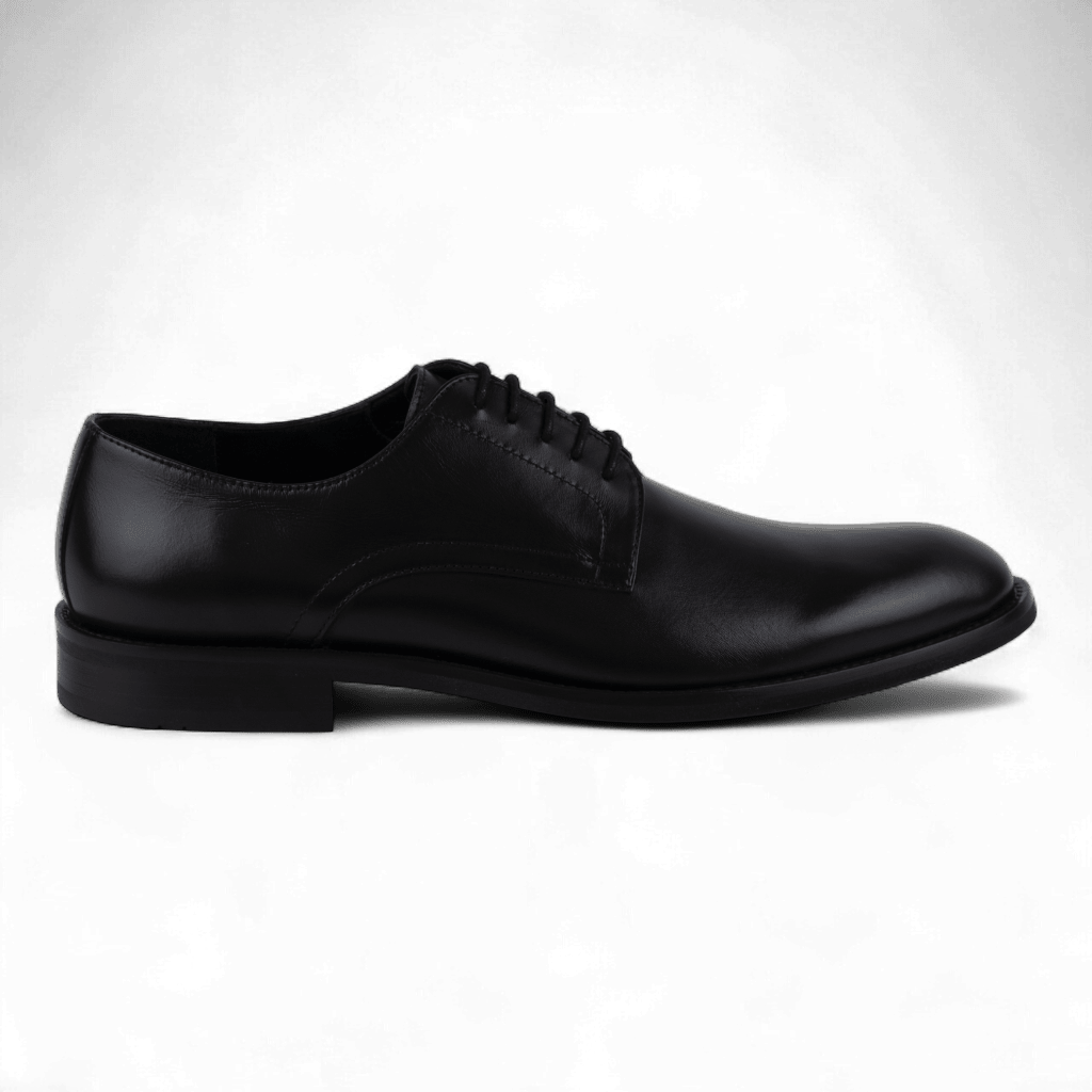 Men's Classic Leather Lace Up Dress Shoes in All Black (Heraclitus Style) - Wear Sierra