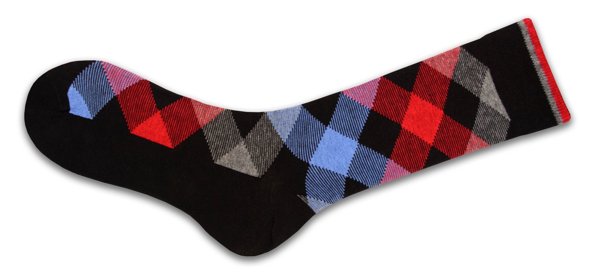 Men's Colorful Combed Cotton Socks - Argyle Pattern (3 Pair Packs) - Wear Sierra