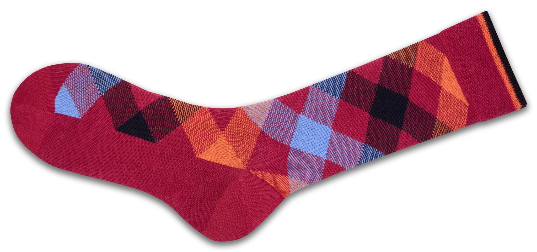 Men's Colorful Combed Cotton Socks - Argyle Pattern (3 Pair Packs) - Wear Sierra