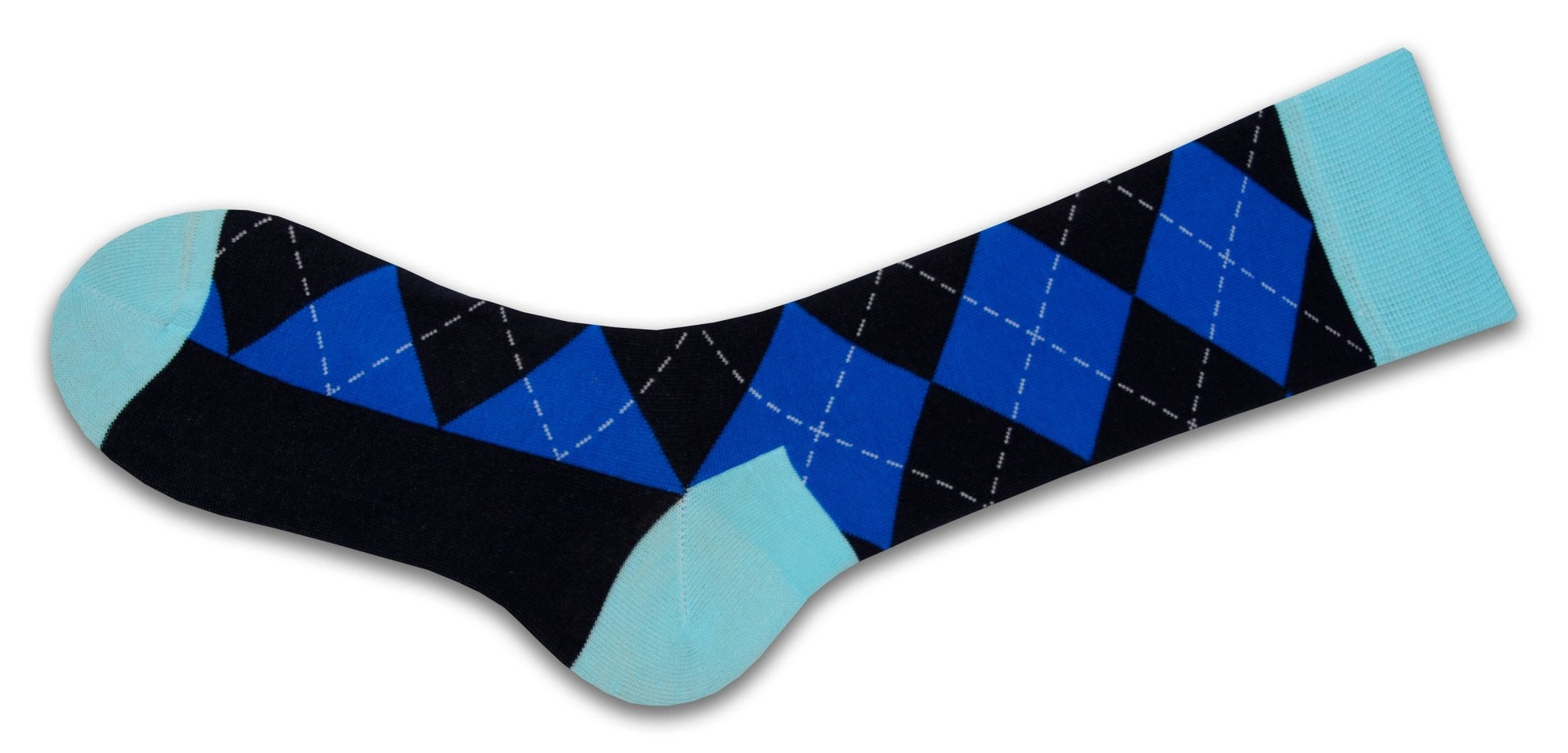 Men's Colorful Crew Socks in Combed Cotton (Argyle 3 Pair Packs) - Wear Sierra