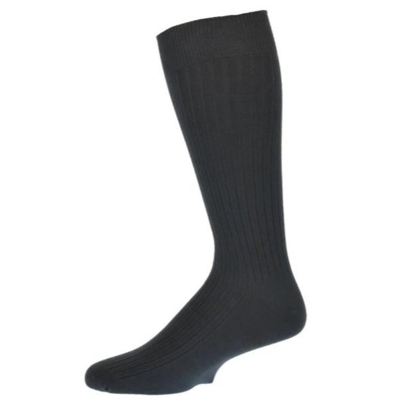 Men's Combed Cotton Crew Socks, Classic Fine Ribbed Office or Casual Socks - Wear Sierra