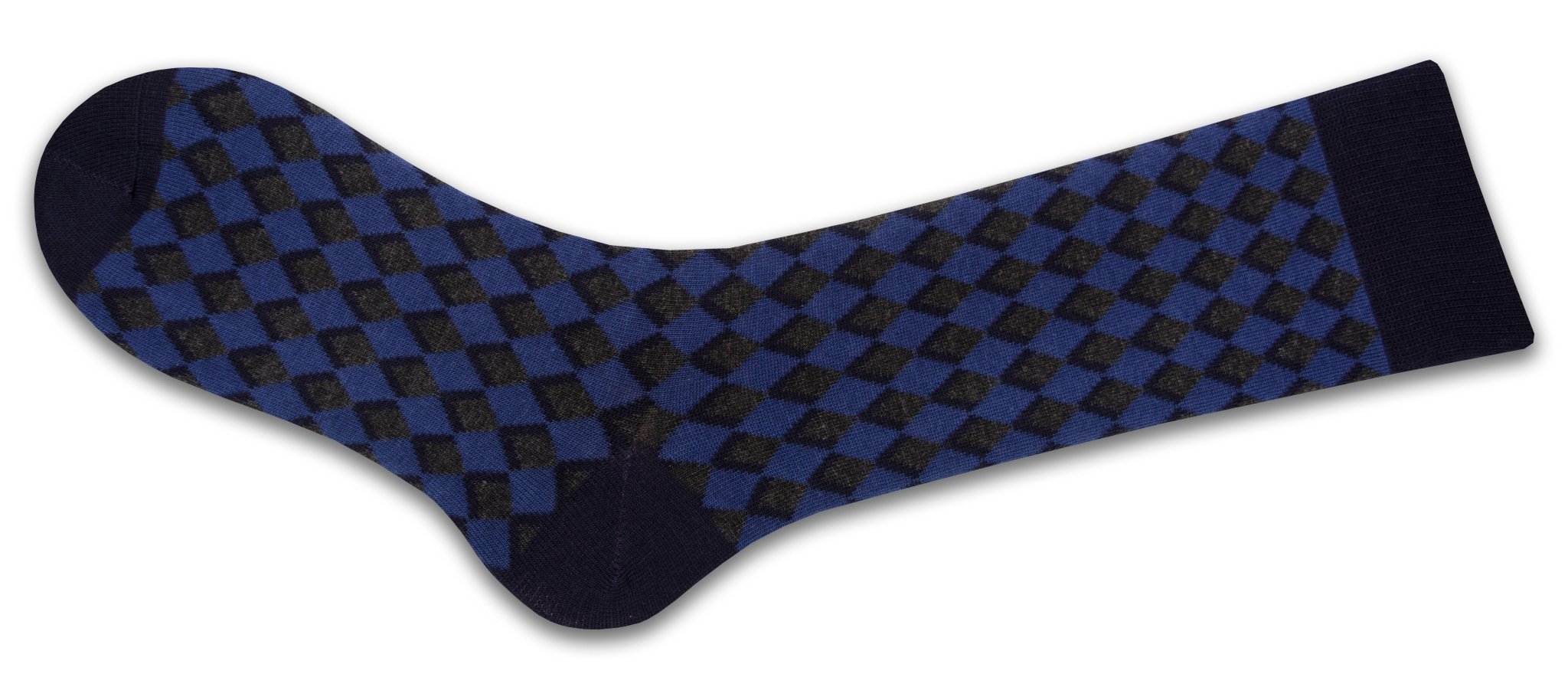 Men's Combed Cotton Crew Socks - Diamond Pattern 3 Pair Packs - Wear Sierra