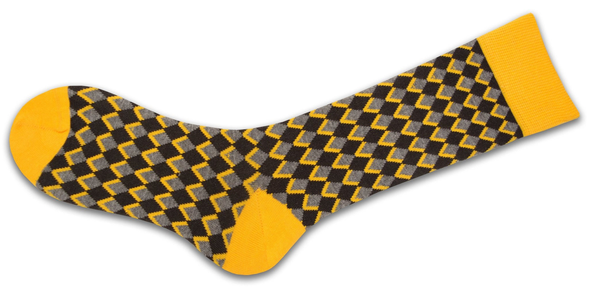 Men's Combed Cotton Crew Socks - Diamond Pattern 3 Pair Packs - Wear Sierra