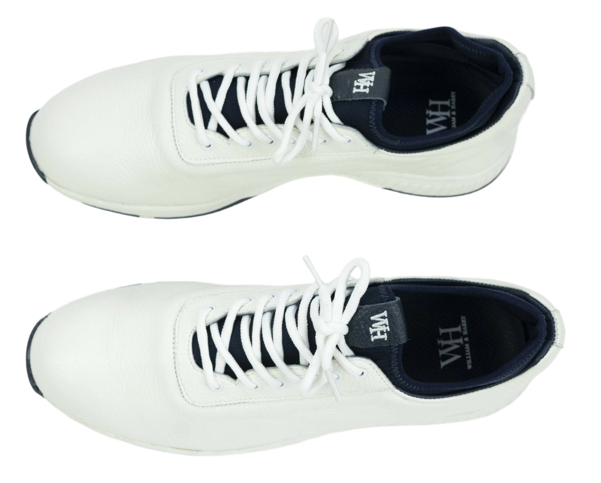 Men's Deerskin Ace Golf Shoes White & Navy - Wear Sierra