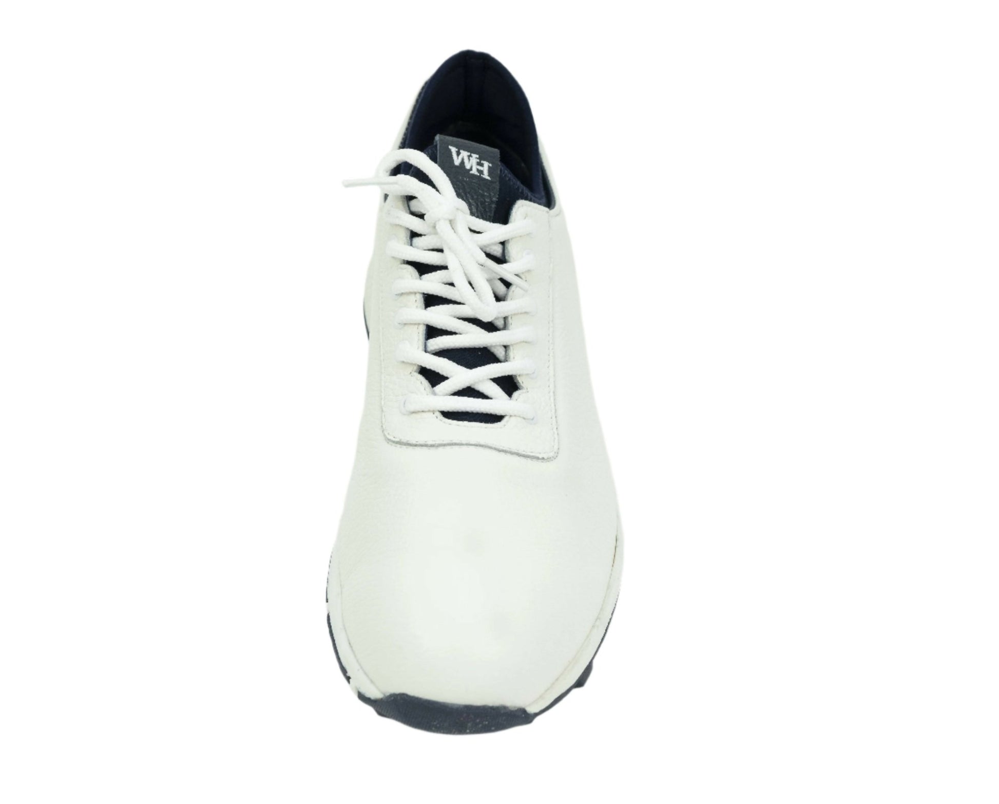 Men's Deerskin Ace Golf Shoes White & Navy - Wear Sierra