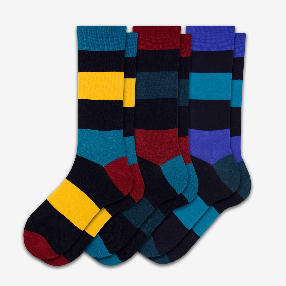 Men's Dressy Casual Socks in Soft, Combed Cotton Crew Multi-Pair Packs - Wear Sierra