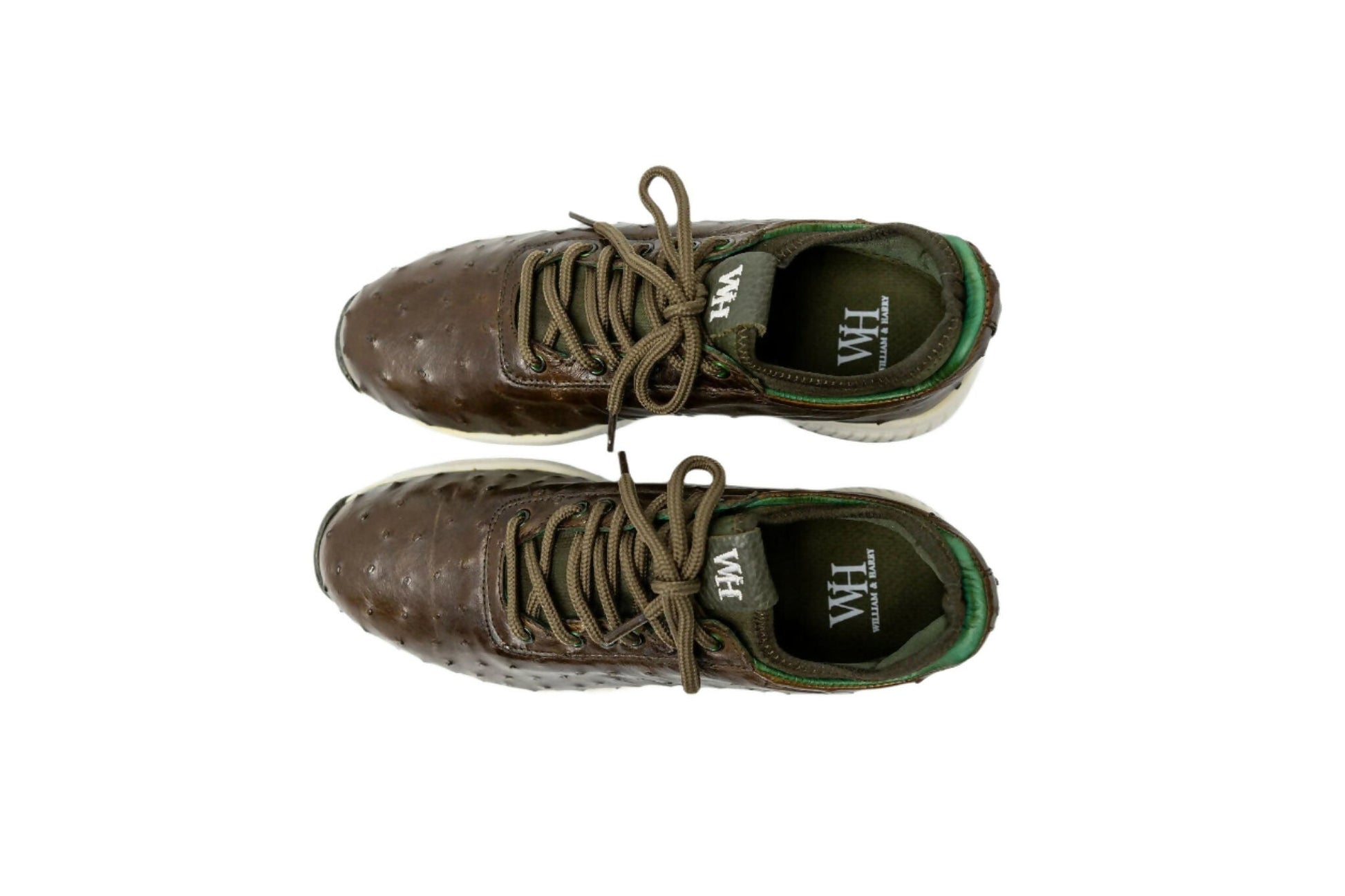 Men's Eagle - Ostrich Skin Golf Shoes in Olive - Wear Sierra