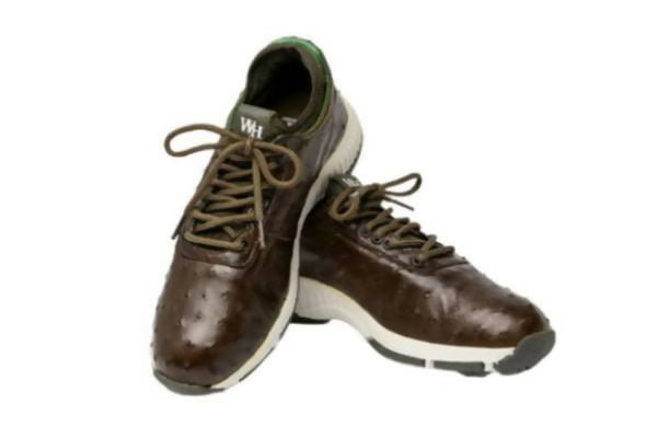 Men's Eagle - Ostrich Skin Golf Shoes in Olive - Wear Sierra