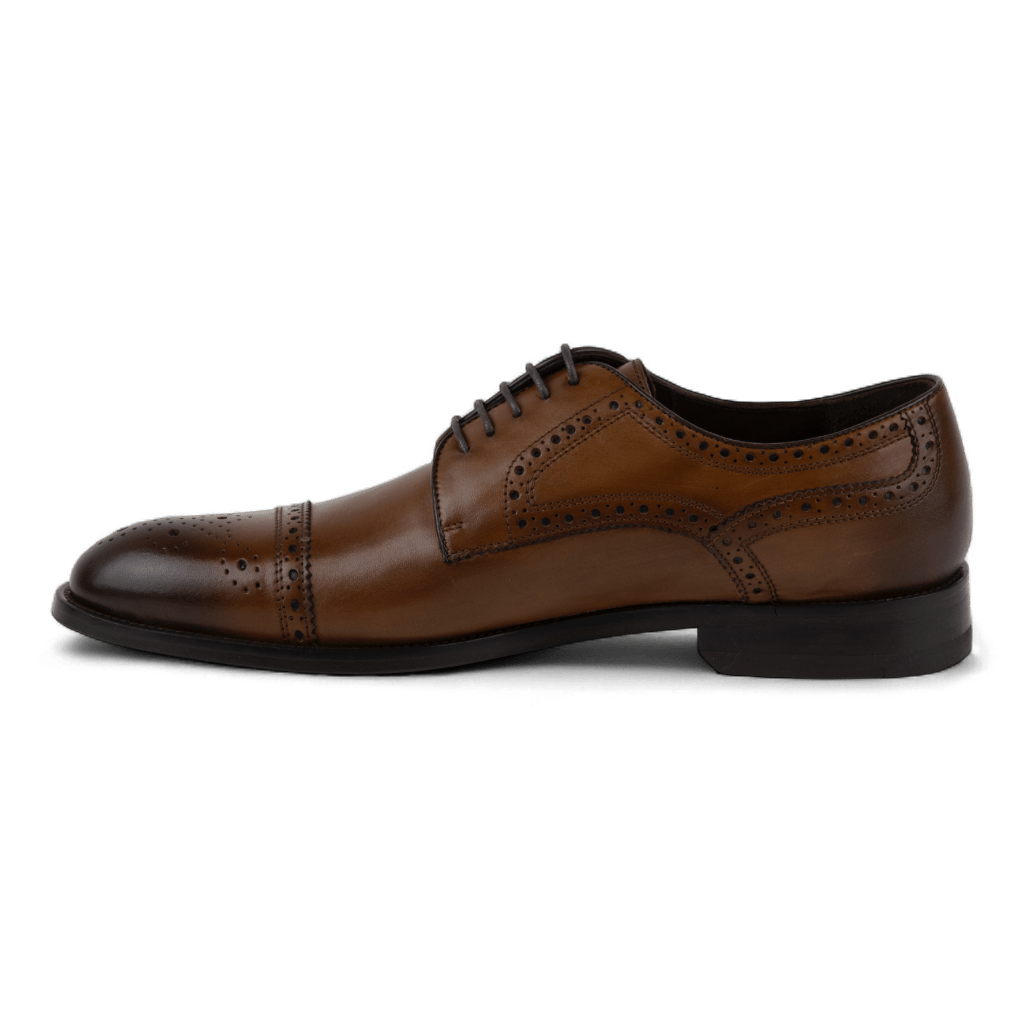 Men's Leather Brogue Derby Dress Shoes (Cicero Style) - Wear Sierra