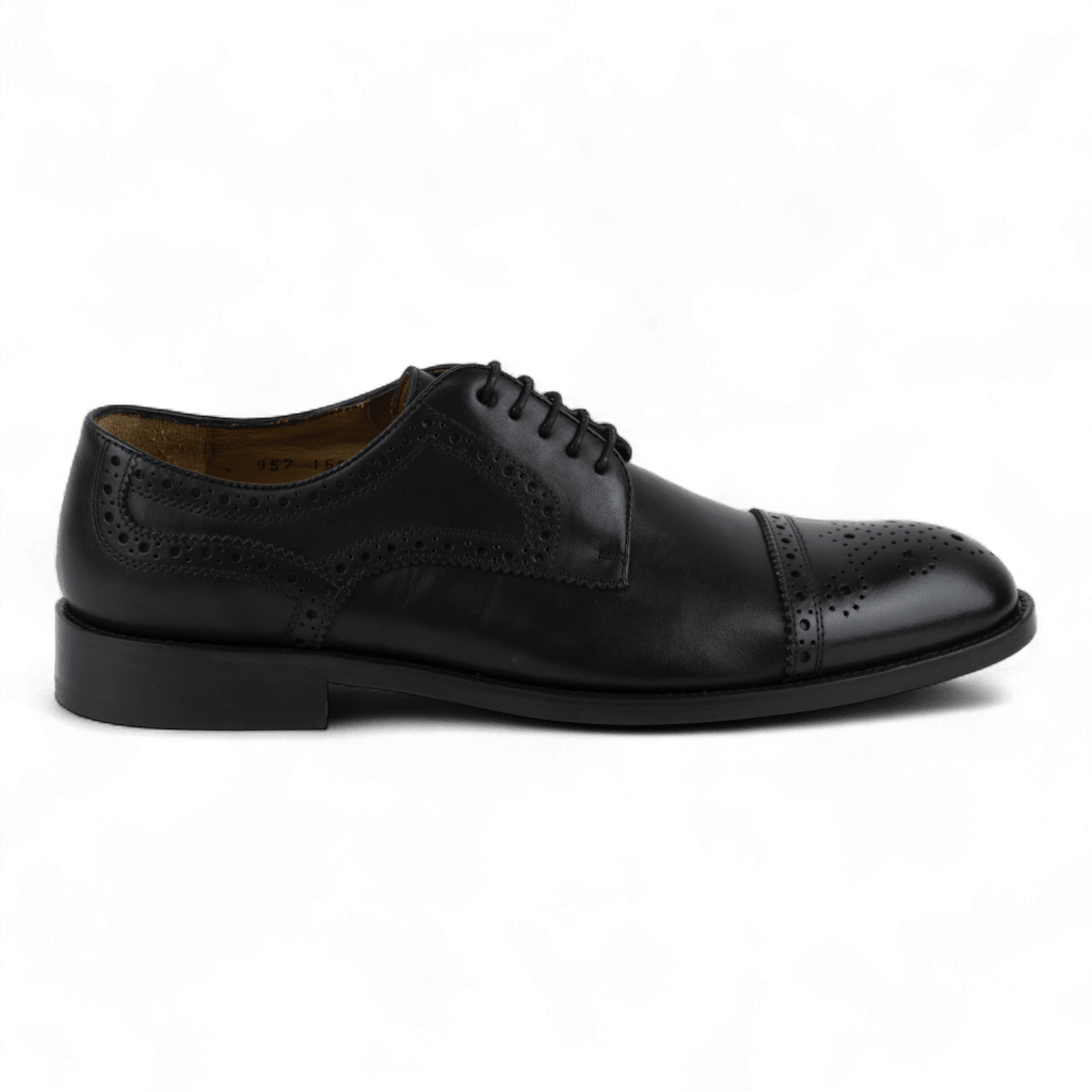 Men's Leather Brogue Derby Dress Shoes (Cicero Style) - Wear Sierra
