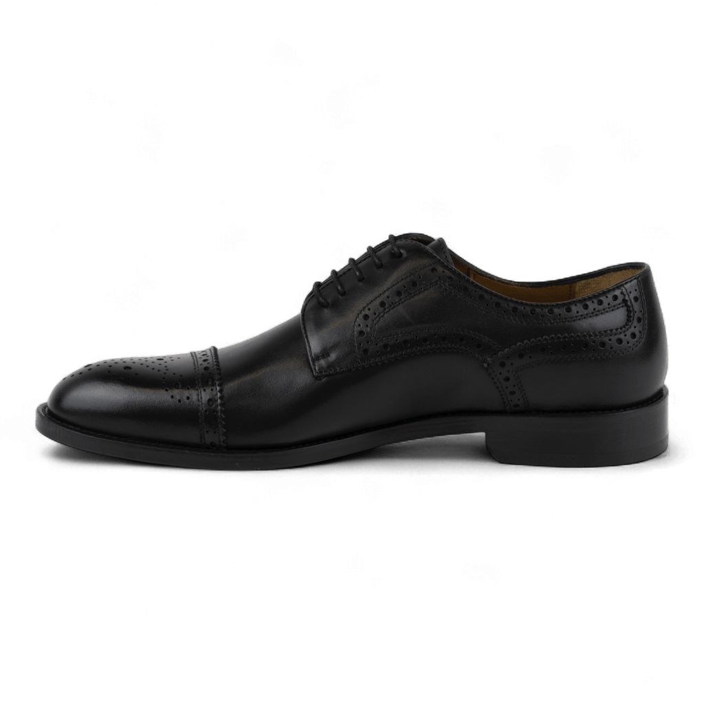 Men's Leather Brogue Derby Dress Shoes (Cicero Style) - Wear Sierra