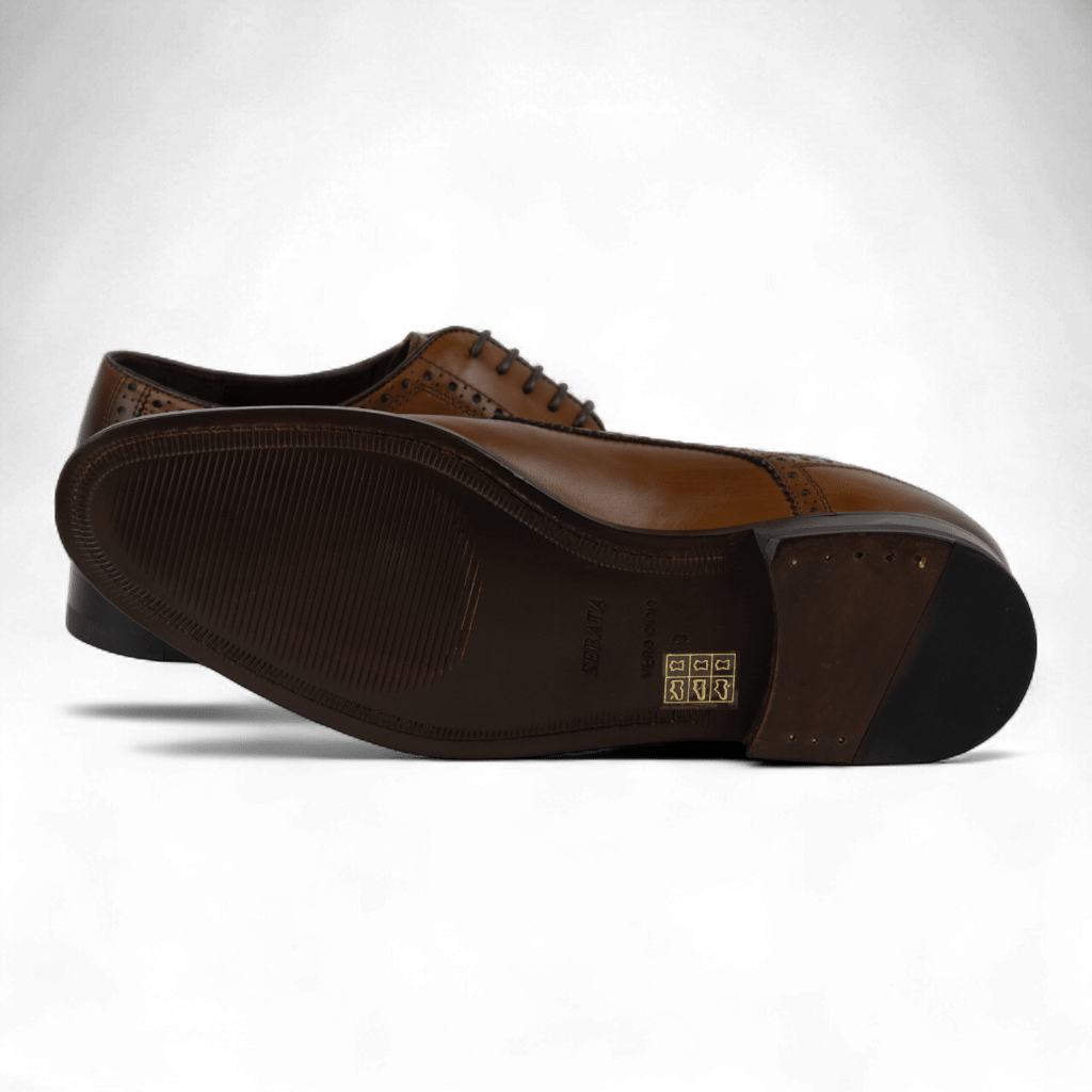 Men's Leather Brogue Derby Dress Shoes (Cicero Style) - Wear Sierra