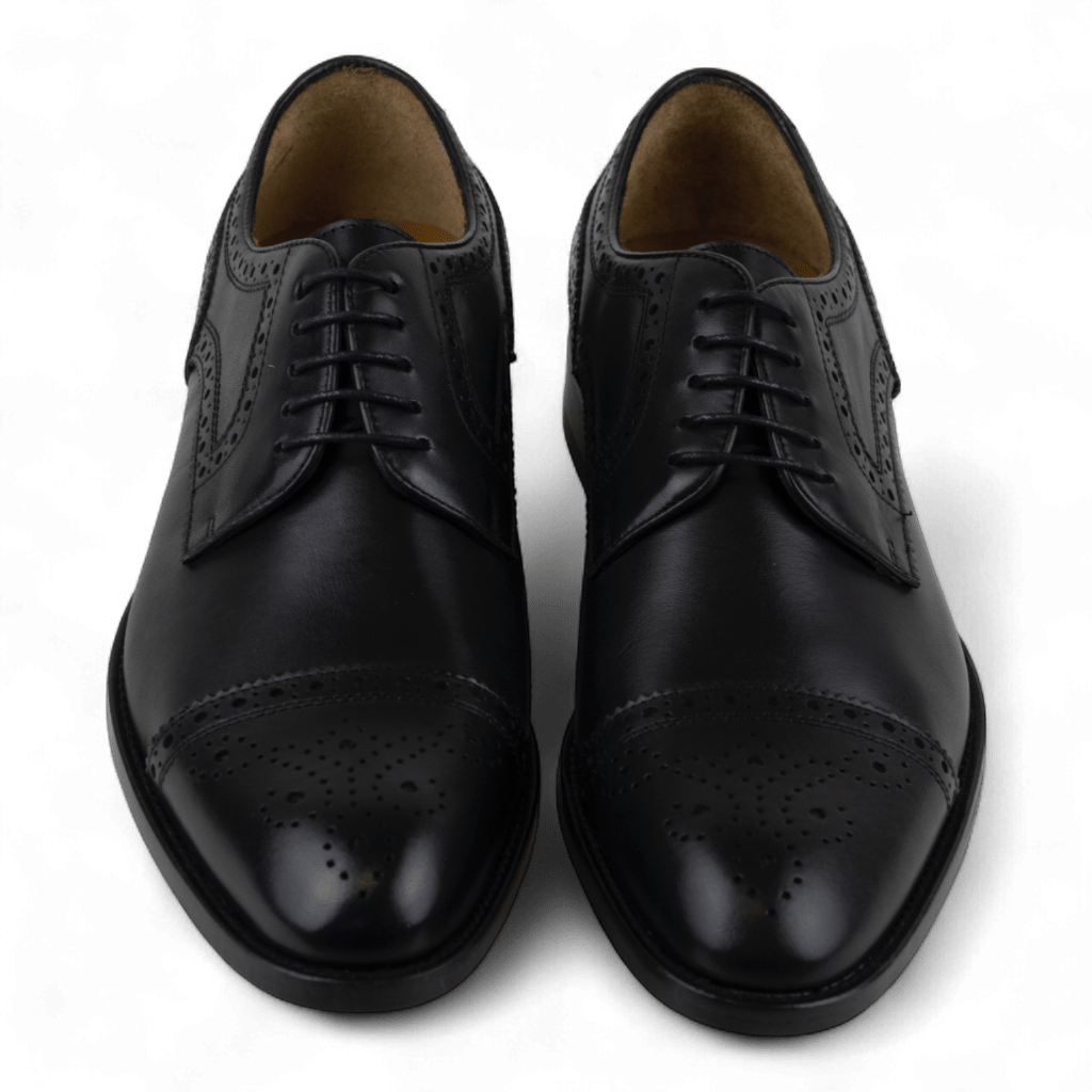 Men's Leather Brogue Derby Dress Shoes (Cicero Style) - Wear Sierra