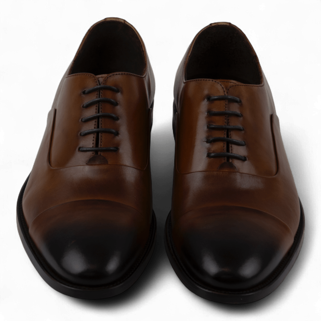 Men's Leather Cap-Toe Oxford Dress Shoes (Gorgias Style) - Wear Sierra
