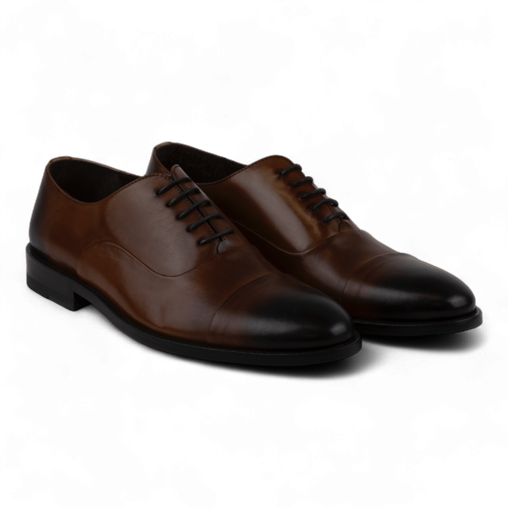 Men's Leather Cap-Toe Oxford Dress Shoes (Gorgias Style) - Wear Sierra