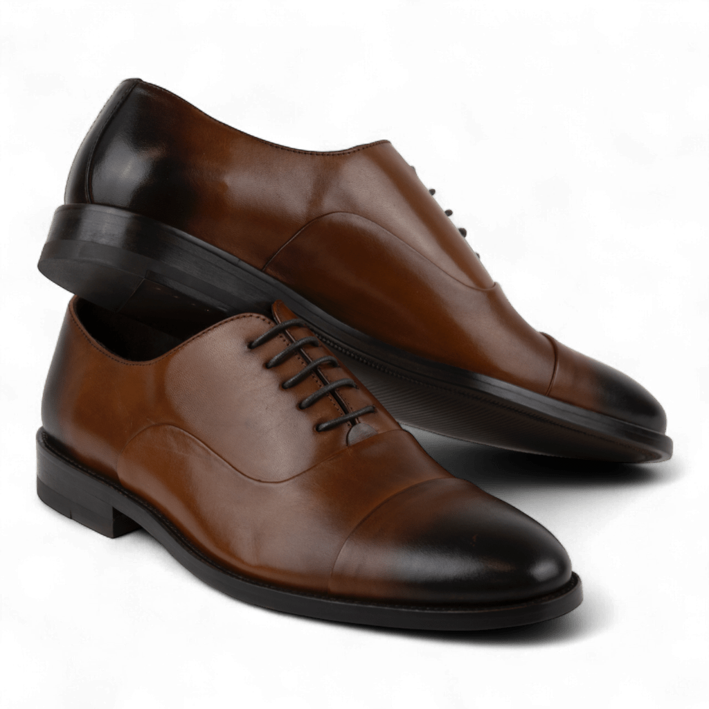 Men's Leather Cap-Toe Oxford Dress Shoes (Gorgias Style) - Wear Sierra